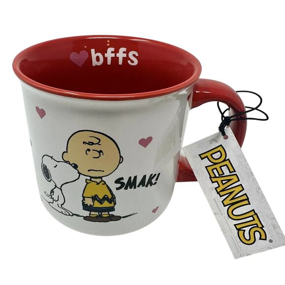 Peanuts Valentine's Day Mug Snoopy & Charlie Brown 20oz Ceramic Coffee Cup NEW - Picture 9 of 13